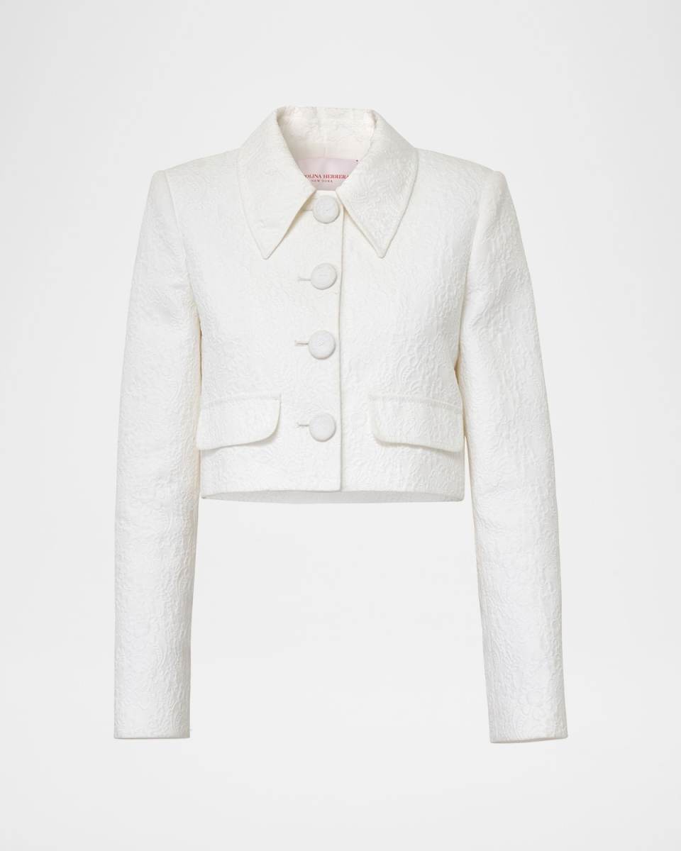 Floral Brocade Crop Jacket